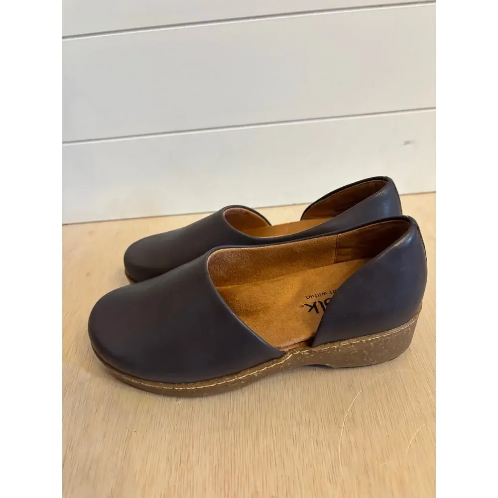 SOFTWALK Addie Leather Clog Women's Dark Gray Size 7 W Comfort Shoes - Picture 2 of 7